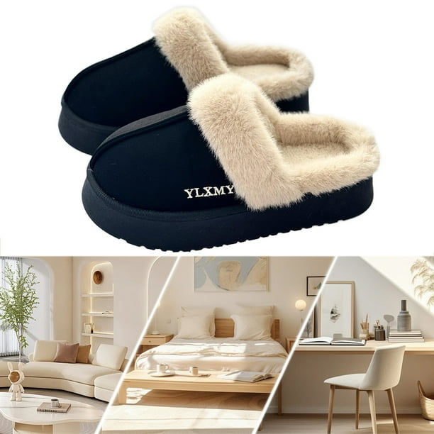 Suela Gruesa Sin Cordones Felpa Cómodas para Hombres Y Mujeres