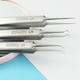 thumbnail image 5 of Zhuge Pinzas de pico curvo, pinzas de cabeza negra, pinzas de pelo, 17,7 * 3,7 * 1,8 cm, plata, 1 pieza, 5 of 5