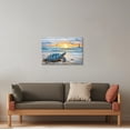 thumbnail image 2 of ZHONGYUTONG Sea Turtle Canvas Wall Art Turtle Bathroom Wall Decor Coastal Beach Pictures Ocean Animal Artwork Lighthouse Painting for Home Decor Framed (12.00" x 18.00"), 2 of 5