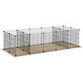 thumbnail image 1 of PawHut 18 Panels Small Animal Cage Portable Guinea Pig Playpen w/ Doors, 1 of 10