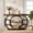 Brown Black, variant on Fnova 47" Industrial Console Table, 5-Tier Entryway Table with Circular Metal Frame, Narrow Sofa Table for Living Room, Hallway, Foyer