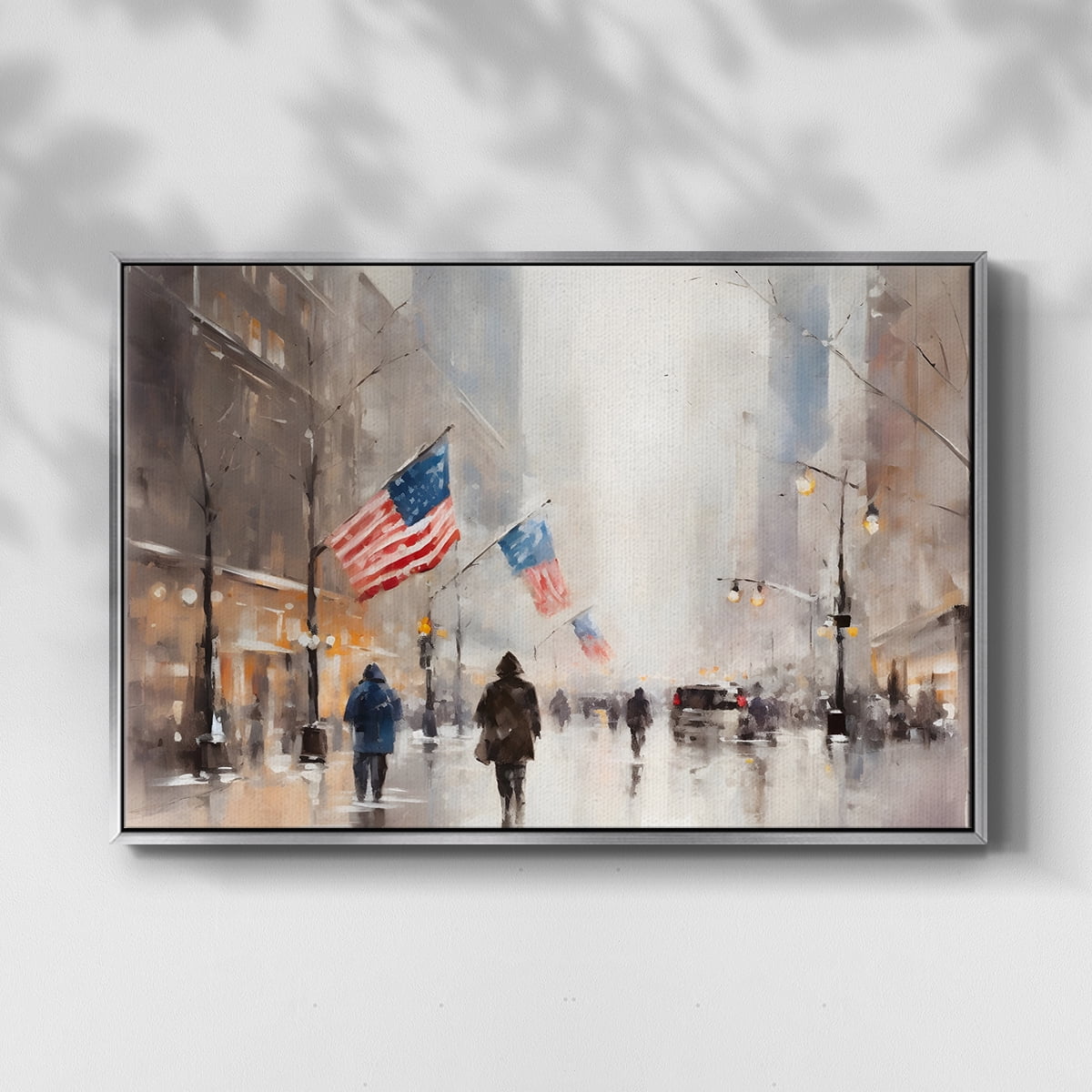 Vintage Landscape-CCXVIII By Wexford Home Framed in Silver Wood Gallery Wrapped Canvas 17 in. x 25 in.