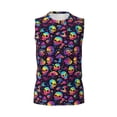 thumbnail image 6 of Picia Skull mushroom rainbow color mens Cotton Tank Undershirts , Moisture-wicking Ribbed Tanks, Lightweight Cotton Tank Undershirts-XX-Large, 6 of 8