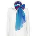 thumbnail image 6 of INSPIRE CHIC Women's Scarf Chiffon Silky Gradient Color Lightweight Long Wrap Shawl Royal Blue, 6 of 6