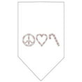 thumbnail image 2 of Christmas Pet and Dog Bandana Rhinestone, "Peace, Love  Candy Canes", 2 of 10