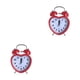 thumbnail image 4 of Wosthever Reloj despertador con campana en forma de corazón, de luz nocturna silenciosa, relojes digitales, escritorio para el hogar para Rojo 2piezas, 4 of 6