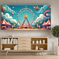 thumbnail image 5 of Carnival Ferris Wheel Festive Colorful Amusement Background Banner Playground Photography Props Party Supplies Celebrations Outdoor Event, 5 of 8