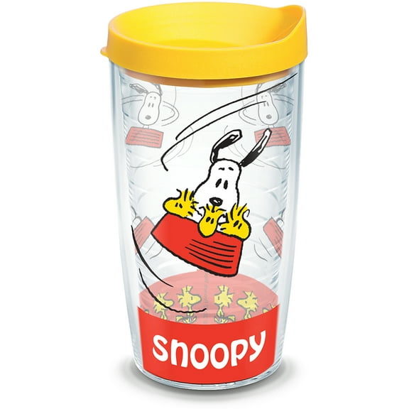 Tervis Peanuts™ - Snoopy Made in USA Double Walled Insulated Tumbler Travel Cup Keeps Drinks Cold & Hot, 16oz, Clear