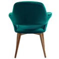 thumbnail image 3 of Chaise moderne en velours/metal, Vert, 3 of 7
