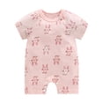 thumbnail image 2 of Lovzfmll Character Print Short Sleeve Romper for Toddlers, Snap Crotch Jumpsuit for Little Boys & Girls, Summer Casual Outfits for 3-6 Months, 2 of 5