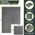 thumbnail image 4 of ProsourceFit Extra Thick Puzzle Exercise Mat 1", EVA Foam Interlocking Tiles, 4 of 8