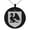 Black, variant on Stainless Steel Dragon Guardian Coat of Arms Shield Engraved Small Medallion Circle Charm Pendant Necklace