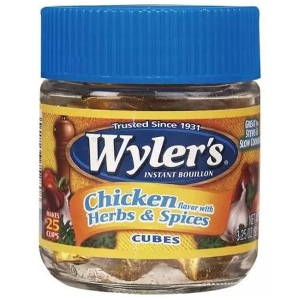 Wylers Bouillon Cubes 3.25 Oz Chicken, Chicken W/Herbs And Spices