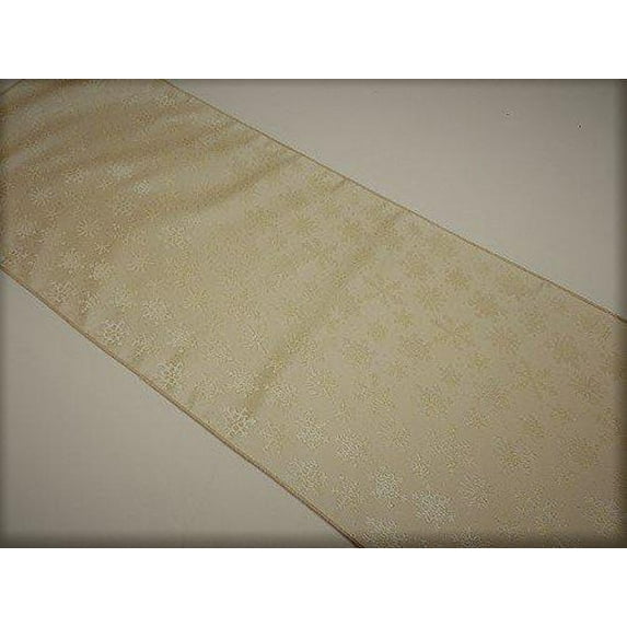 Christmas Holidays Brocade Collection In Glittery Snowflake Print Table Runner