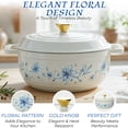 thumbnail image 4 of Ktaxon 5QT Enameled Cast Iron Dutch Oven with Upgraded Textured Handles, Floral Design, Induction & Oven Safe to 500°F, 4 of 12