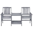 thumbnail image 4 of vidaXL Patio Bistro Set Table and Chairs Conversation Set Solid Acacia Wood, 4 of 11