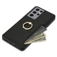thumbnail image 5 of Mantto for Samsung S21 Ultra Wallet case with [360°Rotation Ring Kickstand]【RFID Blocking】 Credit Card Holder, PU Leather Phone case Cover Women Men for Samsung Galaxy S21 Ultra, Black, 5 of 6