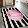 thumbnail image 3 of Pink Orange Pumpkin Fall 3'x5' Washable Rug, Thanksgiving Autumn Black Striped Non-Slip Area Rugs for Entryway Kitchen Classroom, Dorm Throw Carpet, Low Pile Soft Indoor Floor Mat, 3 of 9
