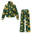 thumbnail image 5 of Xixirimido Shamrock Stripes Print Womens Sweatsuits 2 Piece Lounge Sets Fall Fashion Outfit Long Sleeve Sweatshirt Wide Leg Sweatpants for St. Patrick’s Day Tracksuit Sets, X-Large, 5 of 7