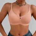 thumbnail image 2 of Yutgune Bras For Women Jelly Wireless Bra V Neck Heart Detail Support Lift Comfortable Everyday Bralette, 2 of 5