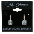thumbnail image 2 of Gold-Tone Square Shaped Dangle Earrings With CZ Accent For Women 36CZ9357, 2 of 2