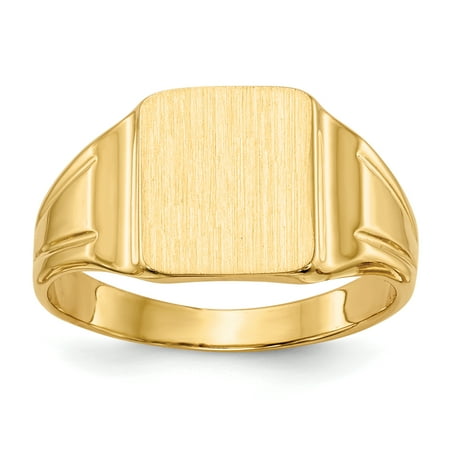 14k Yellow Gold Signet Band Ring Size 5.00