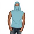 thumbnail image 2 of mfyjkho Tops Para Mujer, Camiseta Unisex De Verano Informal De Color Liso Sin Mangas Con Capucha Y Protector Solar De Seda Helada Con Mascarilla Tops De Gimnasio Para Mujer Xxxxxl, 2 of 7
