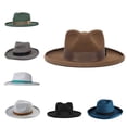 thumbnail image 6 of ROZYARD Western Top Hat Old-fashioned Fedoras Hat Gift for Boyfriend Hat Wide Brimmed, 6 of 13