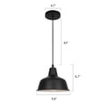 thumbnail image 2 of KIGHSIN Black Industrial Pendant Lights Vintage Farmhouse Metal Hanging Ceiling Light Fixtures for Barn Kitchen Island Dinning Room Entryway Foyer, 2 of 5