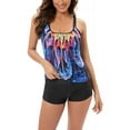 thumbnail image 1 of Two Piece Tankini Bathing Suits for Women Athletic Swimsuits Swim Tank Top with Boy Shorts Modest Swimwear, 1 of 5