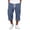 Navy, variant on Nestiefly Mens Shorts Cargo Relaxed Fit Waffle Below Knee Drawstring Capri Pants Elastic Waist Work Baggy Summer Lounge Wear Navy M