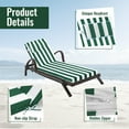 thumbnail image 6 of SDJPOI Outdoor Chaise Lounge Cushions,72×21×3in Patio Chair Cushion for Pool Beach（Green White,4pc）, 6 of 7