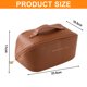 thumbnail image 2 of Bolso cosmético portátil del almacenamiento del viaje de lujo ligero de gran capacidad, hecho del cuero de la PU, 2 of 5