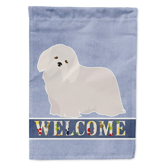 Carolines Treasures CK3640CHF Coton de Tulear Welcome Flag Canvas House Size  Large multicolor