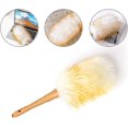 thumbnail image 3 of Small Duster, Soft Wool Cloth, Anti-static Microfiber Cloth With Wooden Handle, Suitable For Home Car Furniture Desk Book Dust Cleaning, 3 of 5