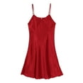 thumbnail image 4 of Lavaport Women Sexy V-neck Sling Dress Silk Slim Straps Comfortable Nightdress Nightgowns, 4 of 4