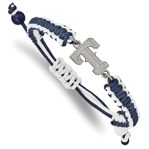 Women's Texas Rangers Stainless Steel Adjustable Cord Bracelet