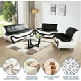 thumbnail image 3 of US Pride Furniture Black & White Cosmo Modern Faux Leather 3 Piece Set, 3 of 6