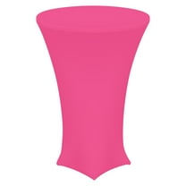 Round Cocktail Tablecloth 24" x 43", Highboy Spandex Stretch Tablecloth Table Cover, (Rose Pink)