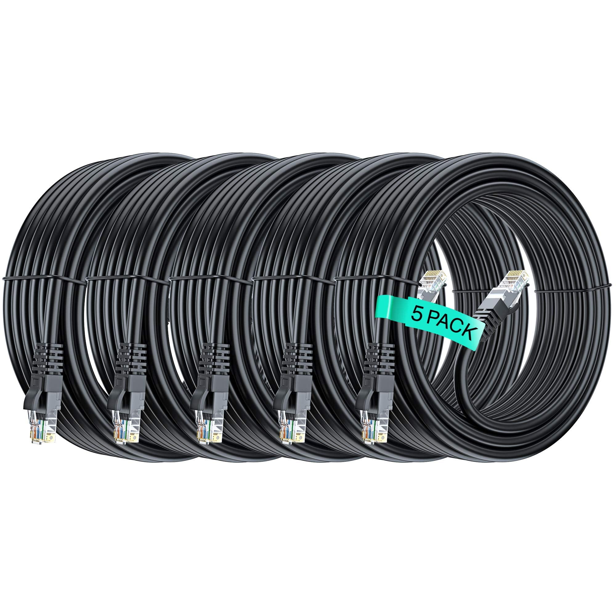 Cable 25ft Cat 6 Pure Copper, UL Listed, LAN UTP Cat6, RJ45