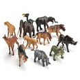 thumbnail image 6 of Education Wild Mammal Mini Animal Doll Set Prehistoric 12 Model Long-haired Saber-toothed Toy for Children's Birthday Learning Experience 12PCS, 6 of 9