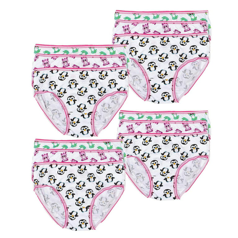 Girls' Underwear 12 Pack Briefs Cotton Hipster Panties Sizes 4