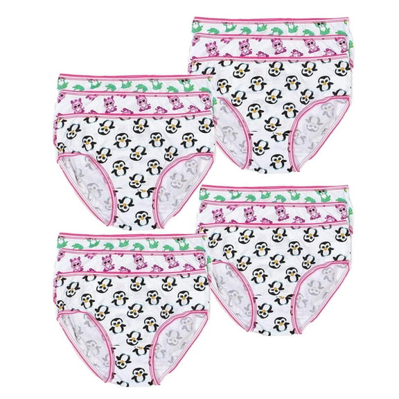 Girls' Underwear 12 Pack Briefs Cotton Hipster Panties Sizes 4 - 10