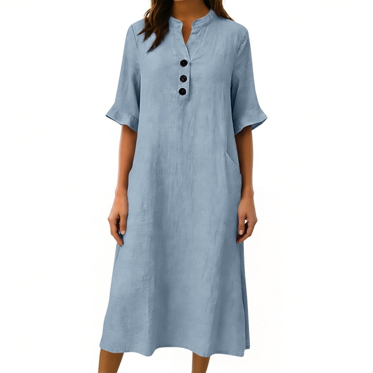 casual cotton midi dress Melodie Cotton Midi Dress