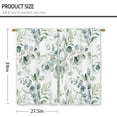 thumbnail image 2 of Sage Green Eucalyptus Kitchen Curtains Leaf Small Short Cafe Window Curtains Botanical Spring Farmhouse Rod Pocket Bathroom Window Drapes Treatment Tier Curtains 2 Panels (27.5x39 Inch), 2 of 6