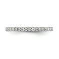 thumbnail image 3 of 1/2 Ct. Natural Diamond Wedding Ring Womens U-Prong Eternity Band 14k White Gold, 3 of 5