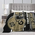 thumbnail image 2 of Custom New Orleans Blanket Personalized Throw Blankets Name Number Gifts for Men Women Boy Football Style Decor, 2 of 6