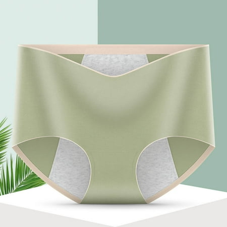 Price Drop Alert: Womens Panty  Braguitas de Algodón  Women s High Waisted Underwear Soft Breathable Panties Stretch Briefs Seamless Ladies Briefs SOPATENOR Green M