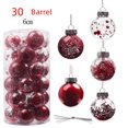 thumbnail image 3 of Decoración navideña, barril de 6 cm, bola transparente, bola de plástico, polvo, cinta de lentejuelas, juego de bolas navideñas, colgante para árbol de Navidad, 3 of 5
