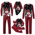 thumbnail image 3 of DuoJiaJ Ensemble de Pyjama à Carreaux Rouges Assorti pour la Famille pour l'Automne et l'Hiver Parent et Enfants Pyjama de Noël Haut à Manches Longues et Pantalon Tenue d'Intérieur pour Quatre, 3 of 5